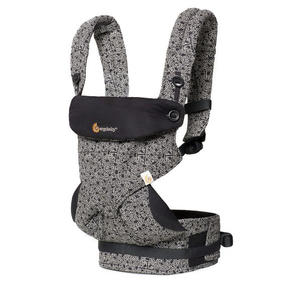 Ergobaby Babytrage 360° für 4 Tragepositionen - Keith Haring Black