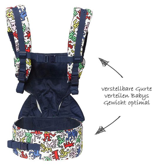 Ergobaby Babytrage 360° für 4 Tragepositionen - Keith Haring Pop