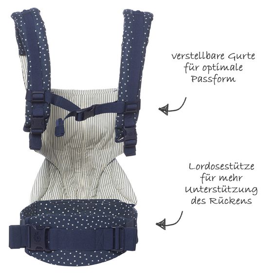 Ergobaby Babytrage 360 für 4 Tragepositionen mit Lordosestütze- Galaxy