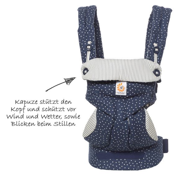 Ergobaby Babytrage 360 für 4 Tragepositionen mit Lordosestütze- Galaxy