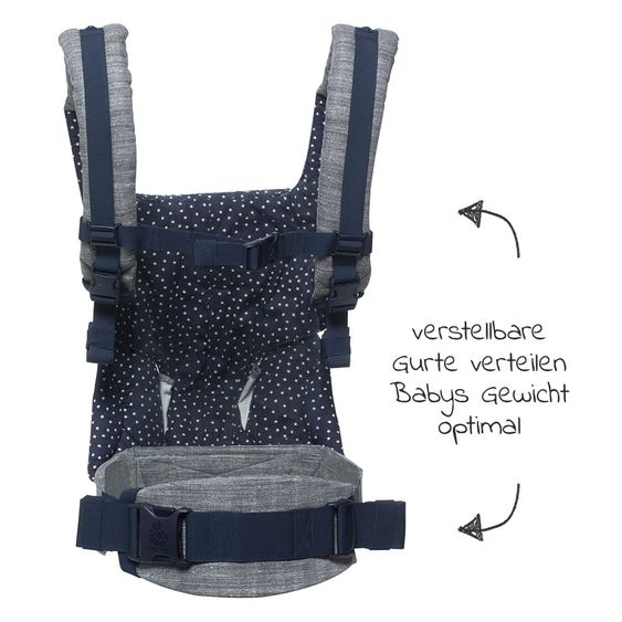 Ergobaby Babytrage 360 für 4 Tragepositionen mit Lordosestütze - Star Dust