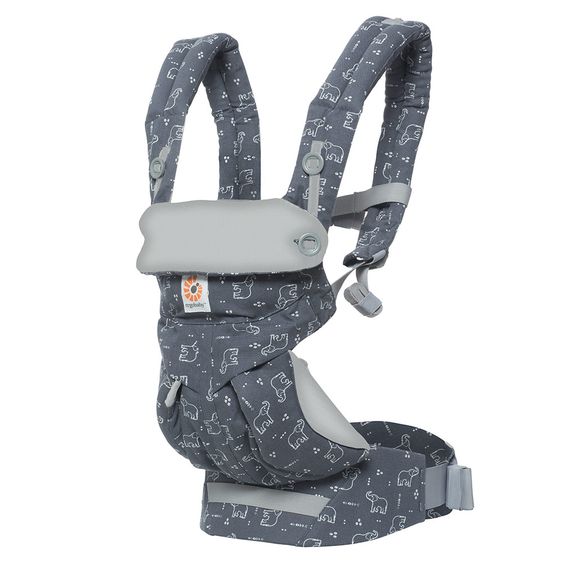 Ergobaby Babytrage 360 für 4 Tragepositionen mit Lordosestütze - Trunks Up