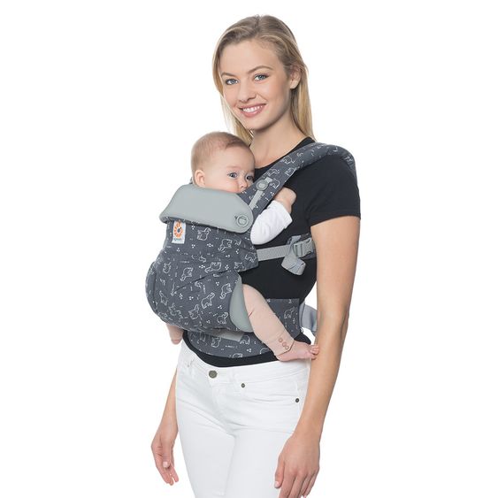 Ergobaby Babytrage 360 für 4 Tragepositionen mit Lordosestütze - Trunks Up