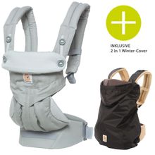 Baby Carrier 360 incl. 2 in 1 Winter Cover - Pearl Grey