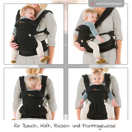 Ergobaby Marsupio 360 con copertina invernale 2 in 1 - Nero puro