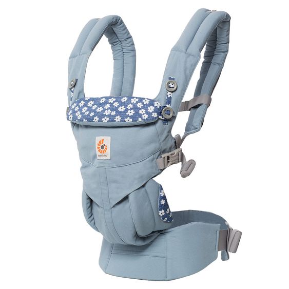 Ergobaby Babytrage 360° Omni für 4 Tragepositionen - Blue Daisies