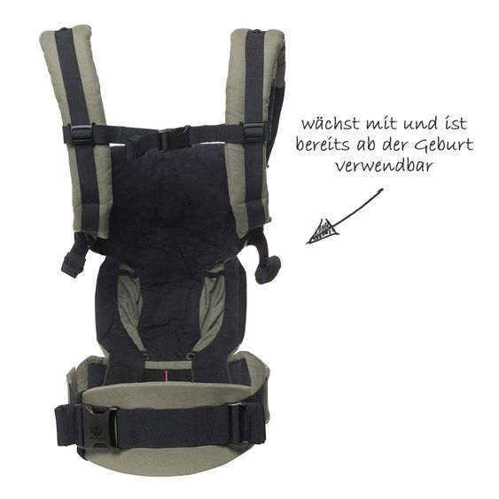 Ergobaby Babytrage 360° Omni für 4 Tragepositionen - Khaki Green