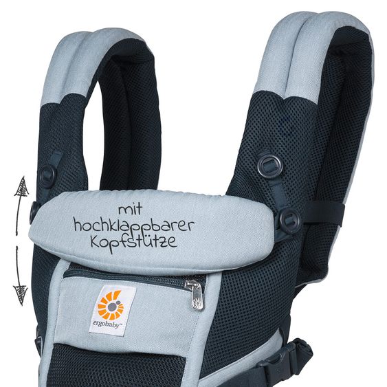 Ergobaby Babytrage Adapt Cool Air Mesh - Chambray