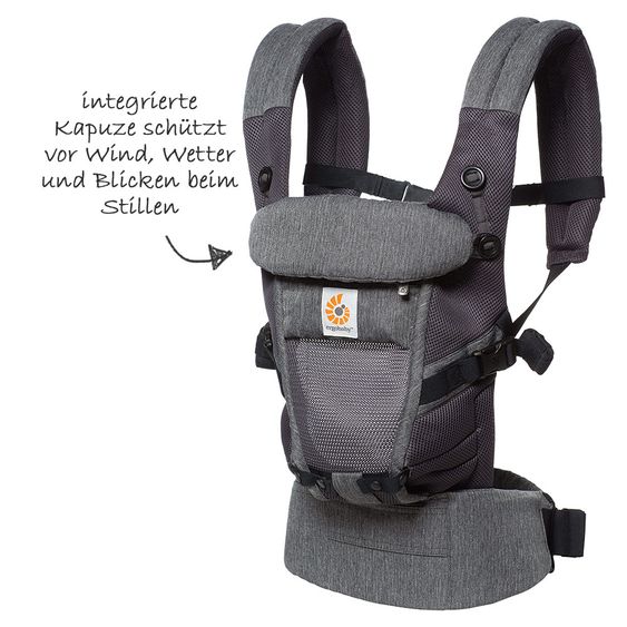 Ergobaby Babytrage Adapt Cool Air Mesh inkl. 2 in 1 Winter-Cover - Classic Weave
