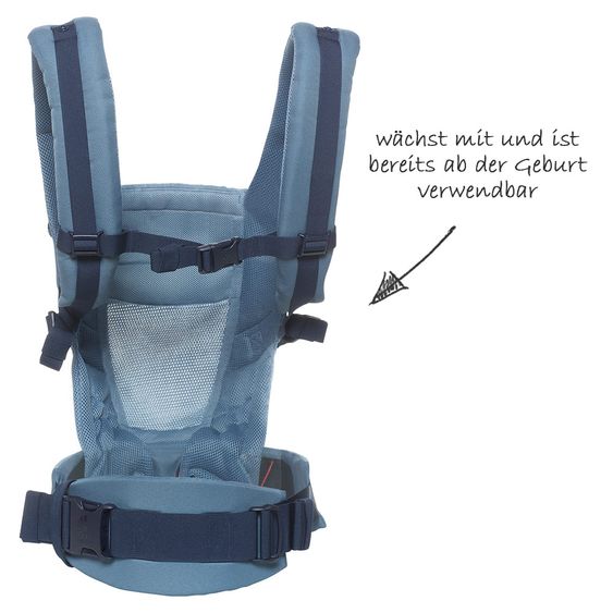 Ergobaby Babytrage Adapt Cool Air Mesh mit Lordosestütze - Oxford Blue