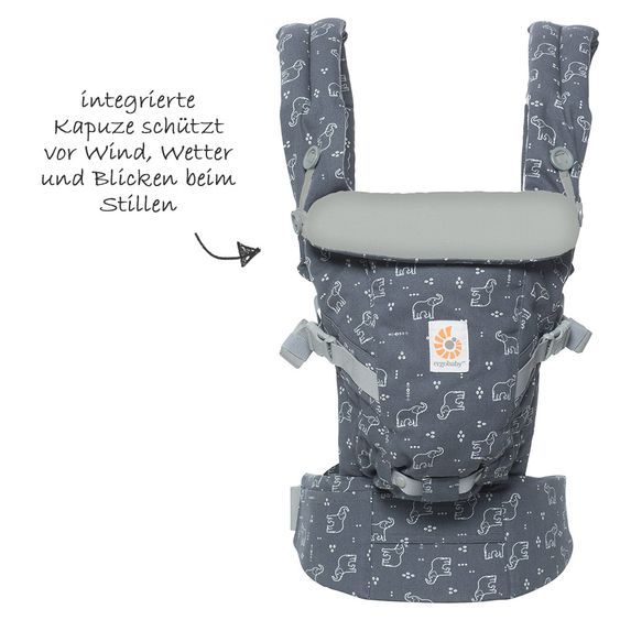 Ergobaby Babytrage Adapt mit Lordosestütze - Trunks Up