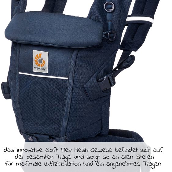 Ergobaby Babytrage Adapt Soft Flex Mesh - Midnight Blue