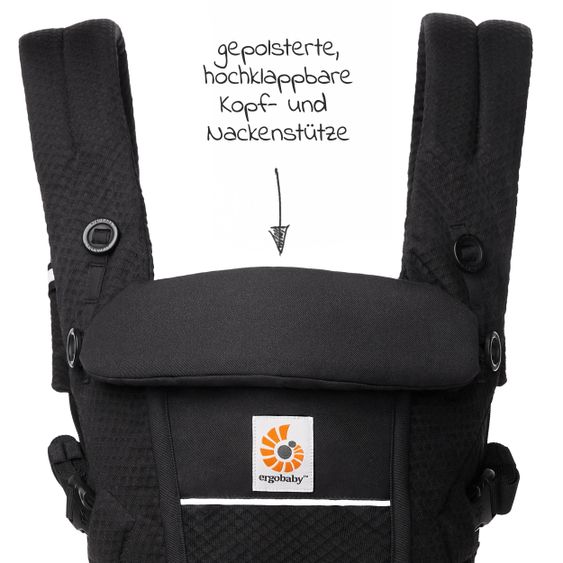 Ergobaby Babytrage Adapt Soft Flex Mesh - Onyx Black