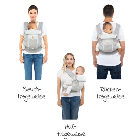 Ergobaby Babytrage Adapt Soft Flex Mesh - Pearl Grey