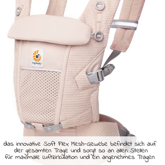 Ergobaby Babytrage Adapt Soft Flex Mesh - Pink Quarz