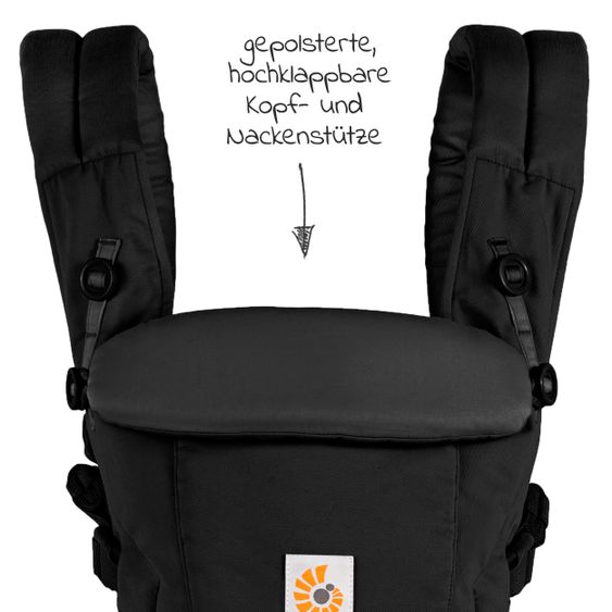 Ergobaby Babytrage Adapt Soft Touch Cotton - Onyx Black