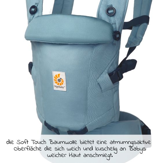 Ergobaby Babytrage Adapt Soft Touch Cotton - Slate Blue