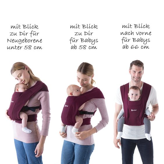 Ergobaby Babytrage Embrace für Neugeborene - Burgundy