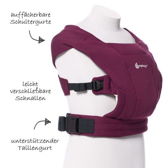 Ergobaby Babytrage Embrace für Neugeborene - Burgundy