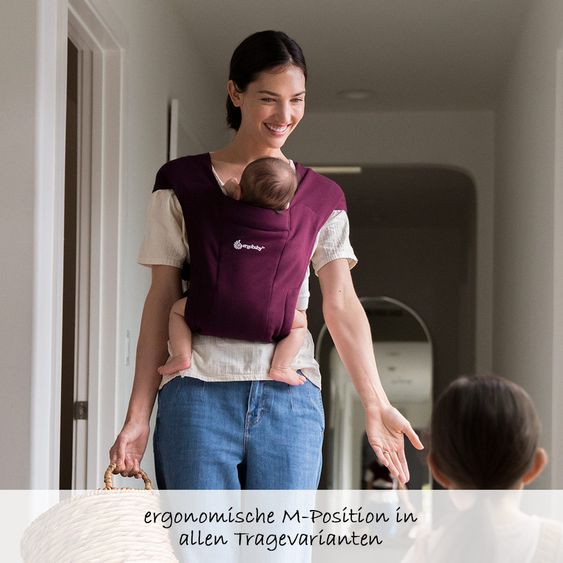 Ergobaby Babytrage Embrace für Neugeborene - Burgundy