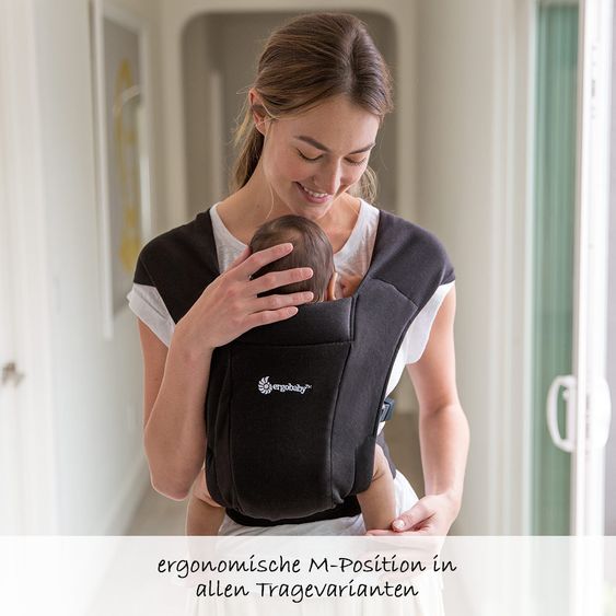 Ergobaby Babytrage Embrace für Neugeborene - Pure Black