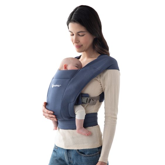Ergobaby Babytrage Embrace für Neugeborene - Soft Navy