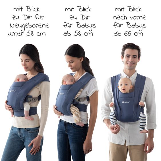 Ergobaby Babytrage Embrace für Neugeborene - Soft Navy