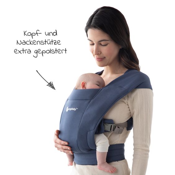 Ergobaby Babytrage Embrace für Neugeborene - Soft Navy
