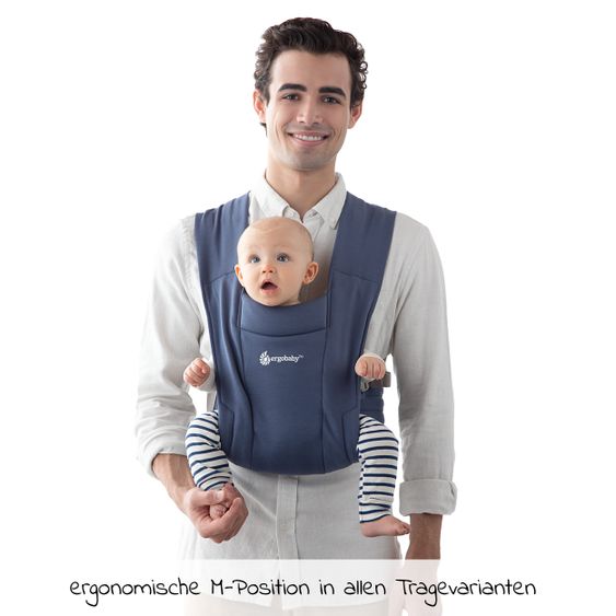 Ergobaby Babytrage Embrace für Neugeborene - Soft Navy