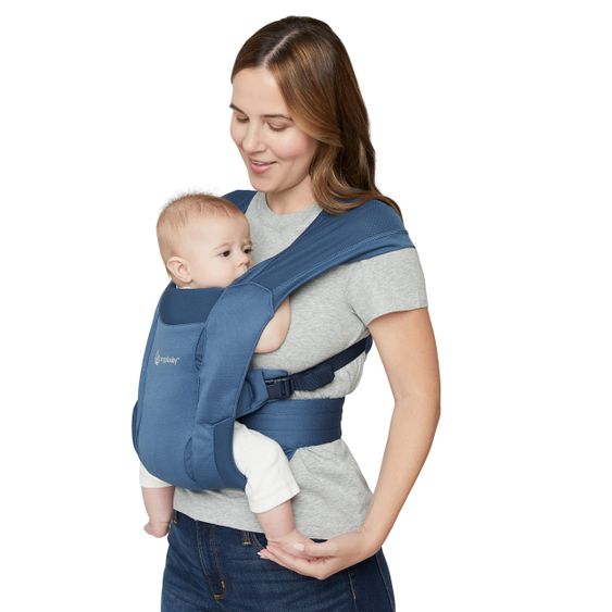 Ergobaby Babytrage Embrace Soft Air Mesh für Neugeborene - Blue