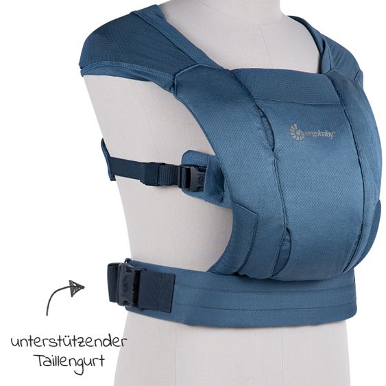 Ergobaby Babytrage Embrace Soft Air Mesh für Neugeborene - Blue
