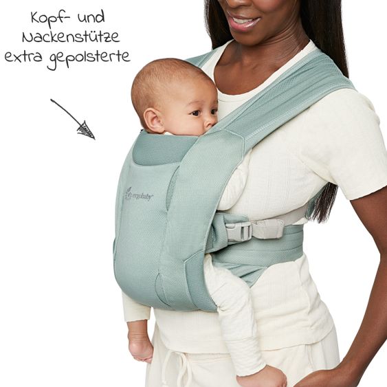 Ergobaby Babytrage Embrace Soft Air Mesh für Neugeborene - Sage