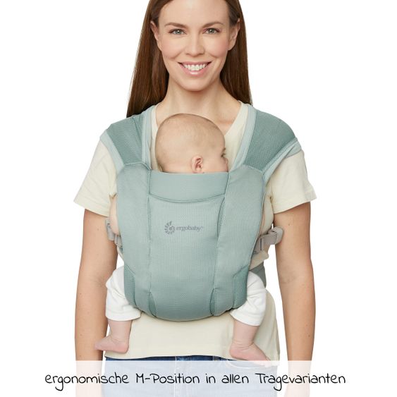Ergobaby Babytrage Embrace Soft Air Mesh für Neugeborene - Sage