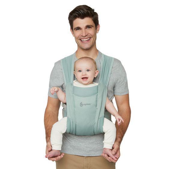 Ergobaby Babytrage Embrace Soft Air Mesh für Neugeborene - Sage