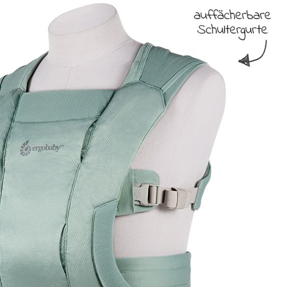 Ergobaby Babytrage Embrace Soft Air Mesh für Neugeborene - Sage