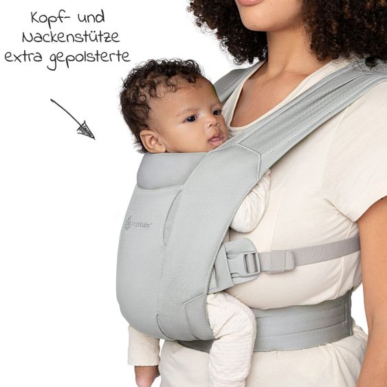 Ergobaby Marsupio Embrace Soft Air Mesh per neonati - Grigio morbido