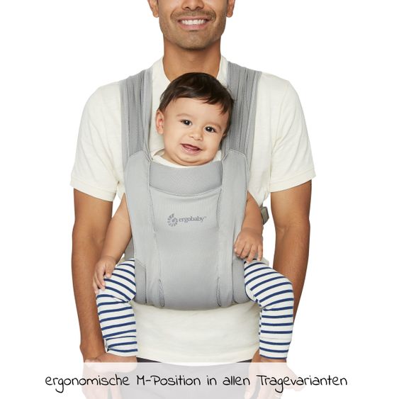 Ergobaby Marsupio Embrace Soft Air Mesh per neonati - Grigio morbido