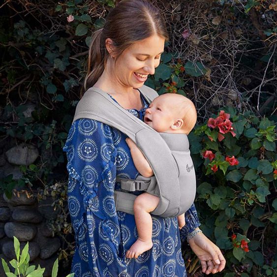 Ergobaby Marsupio Embrace Soft Air Mesh per neonati - Grigio morbido