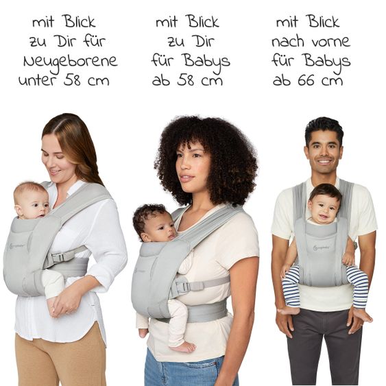 Ergobaby Marsupio Embrace Soft Air Mesh per neonati - Grigio morbido