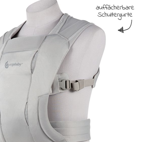 Ergobaby Marsupio Embrace Soft Air Mesh per neonati - Grigio morbido