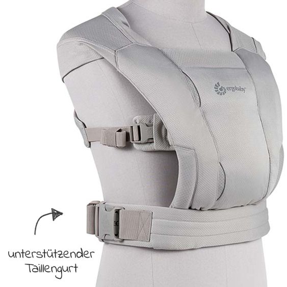 Ergobaby Marsupio Embrace Soft Air Mesh per neonati - Grigio morbido
