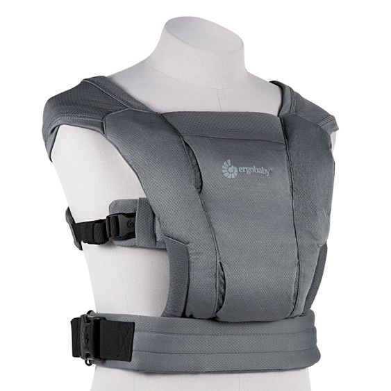 Ergobaby Babytrage Embrace Soft Air Mesh für Neugeborene - Washed Black