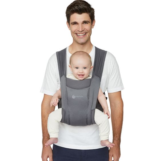 Ergobaby Babytrage Embrace Soft Air Mesh für Neugeborene - Washed Black