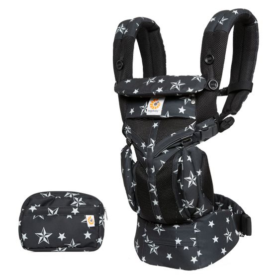 Ergobaby Babytrage Omni 360 Cool Air Mesh für 4 Tragepositionen - Black Stars