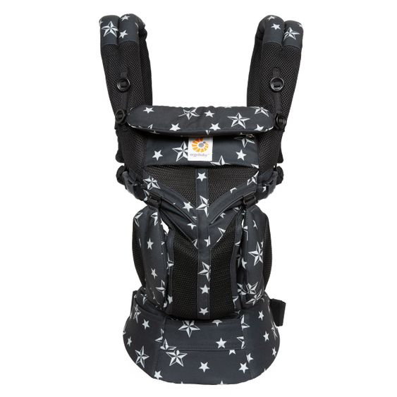 Ergobaby Babytrage Omni 360 Cool Air Mesh für 4 Tragepositionen - Black Stars