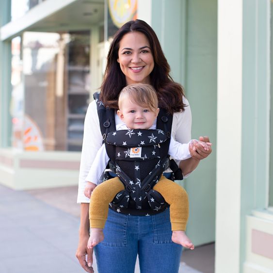 Ergobaby Babytrage Omni 360 Cool Air Mesh für 4 Tragepositionen - Black Stars
