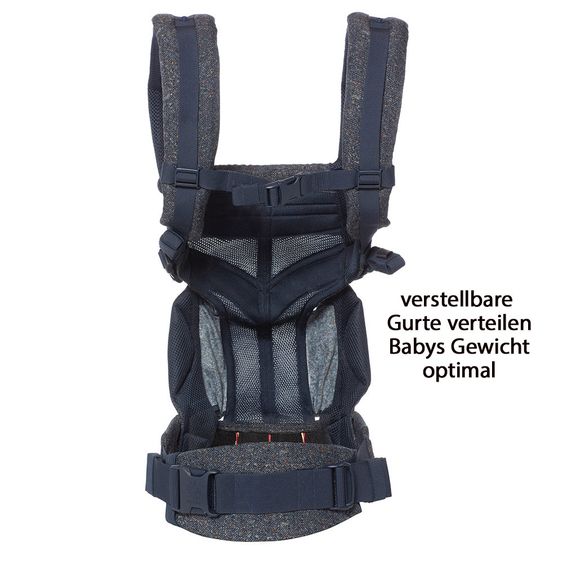 Ergobaby Babytrage Omni 360 Cool Air Mesh für 4 Tragepositionen - Blue Tweed