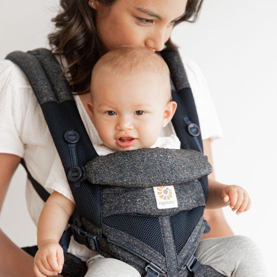 Ergobaby Babytrage Omni 360 Cool Air Mesh für 4 Tragepositionen - Blue Tweed