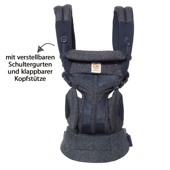 Ergobaby Babytrage Omni 360 Cool Air Mesh für 4 Tragepositionen - Blue Tweed