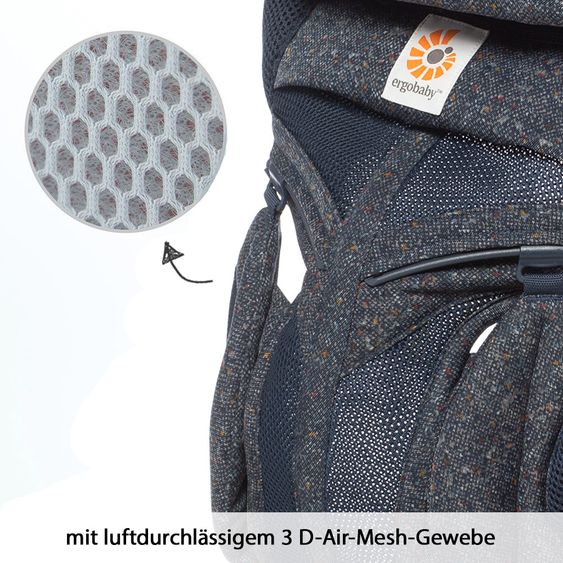 Ergobaby Babytrage Omni 360 Cool Air Mesh für 4 Tragepositionen - Blue Tweed